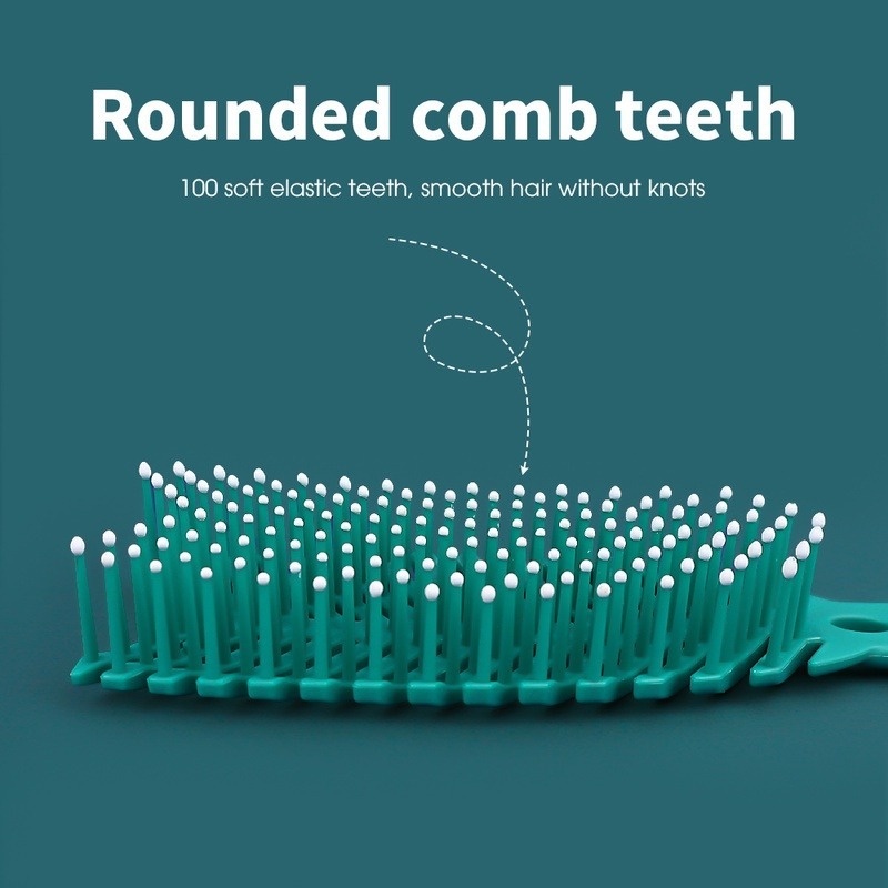 1 Lược Chải Tóc Hình Xương Cá Mềm Mại Mát Xa Da Đầu Chuyên Nghiệp