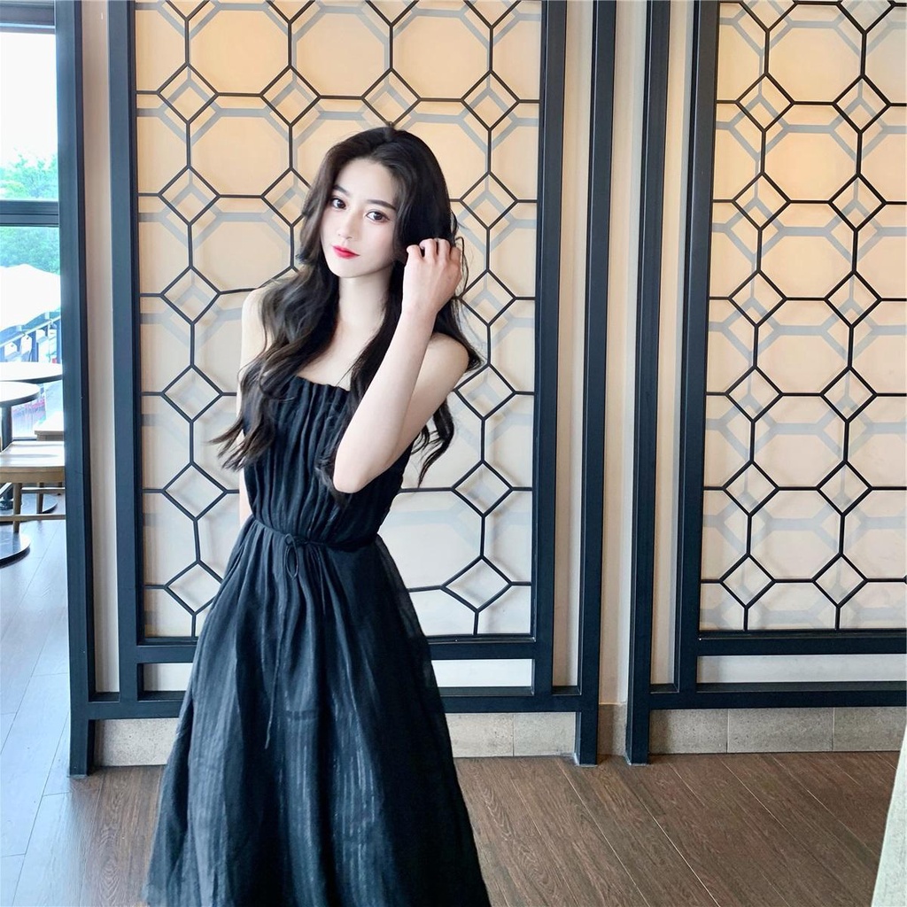 Đầm voan trắng mùa hè, đầm lệch vai dài thắt eo thể hiện khí chất dịu dàng, thanh lịch