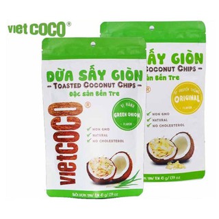 10 túi - Dừa Non sấy giòn Vietcoco 45g - Dừa non ép lạnh