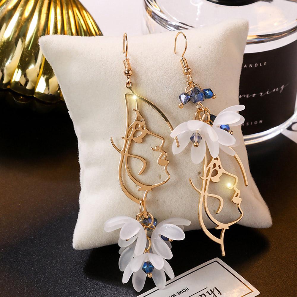 Khuyên Tai Thả Bất Đối Xứng|Hoa Tai Dáng Dài Phối Tua Rua Phong Cách Vintage Thời Trang