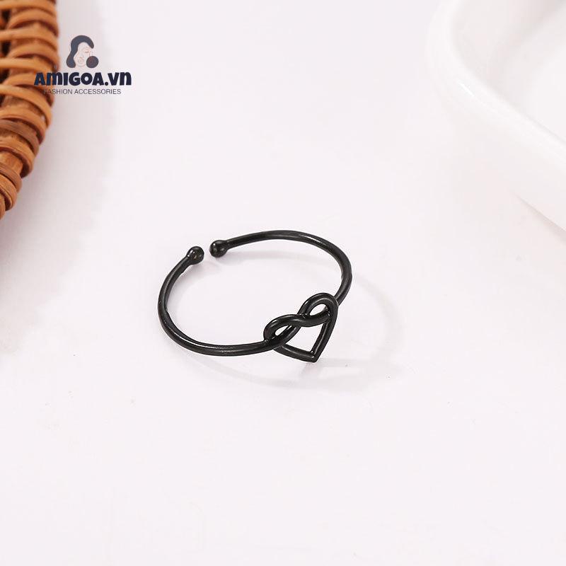 Nhẫn Hở Hình Trái Tim Thiết Kế Đơn Giản