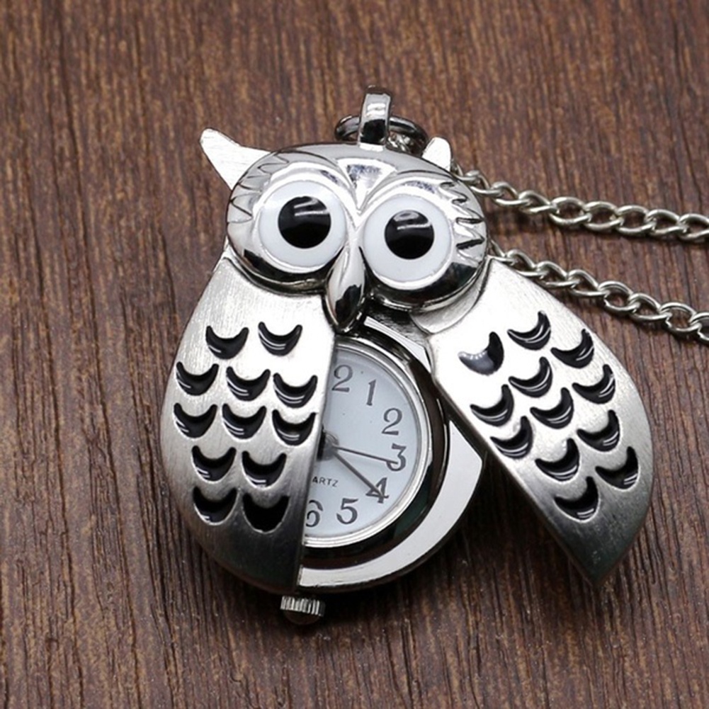 Đồng hồ quả quýt bỏ túi thiết kế chim cú hoạt hình độc đáo