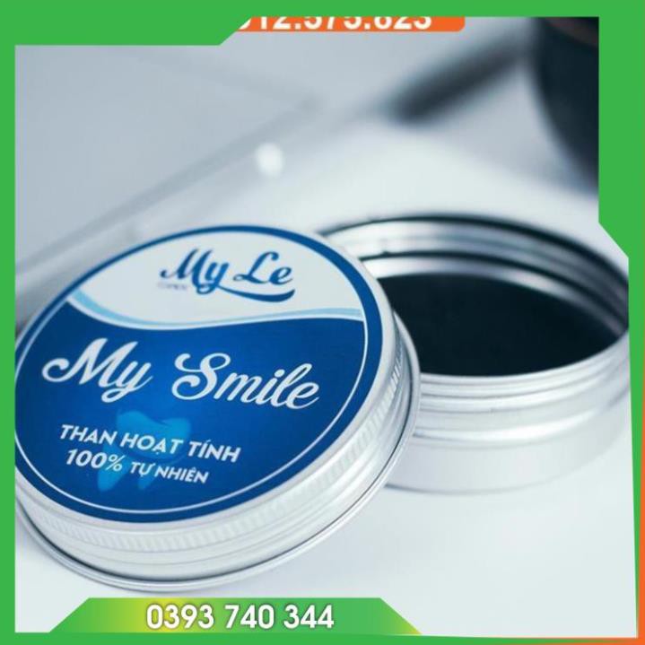 [TẶNG BÀN CHẢI] Bột than hoạt tính trắng răng My Smile 70gr làm trắng răng than hoạt tính, trắng răng tại nhà