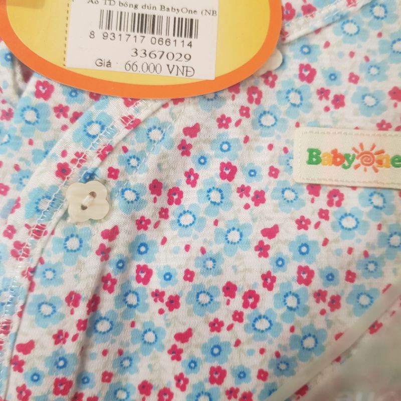 (bé 3-7kg) Áo TD bông + chấm bi BabyOne AL0663 HELLO B&amp;B- HELLO BB