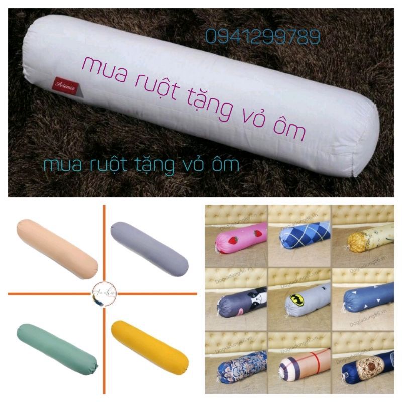 Ruột Gối Ôm Bông Gòn hạt Tinh Khiết (tặng vỏ gối ôm vải đũi) - Gối Ôm Loại 1