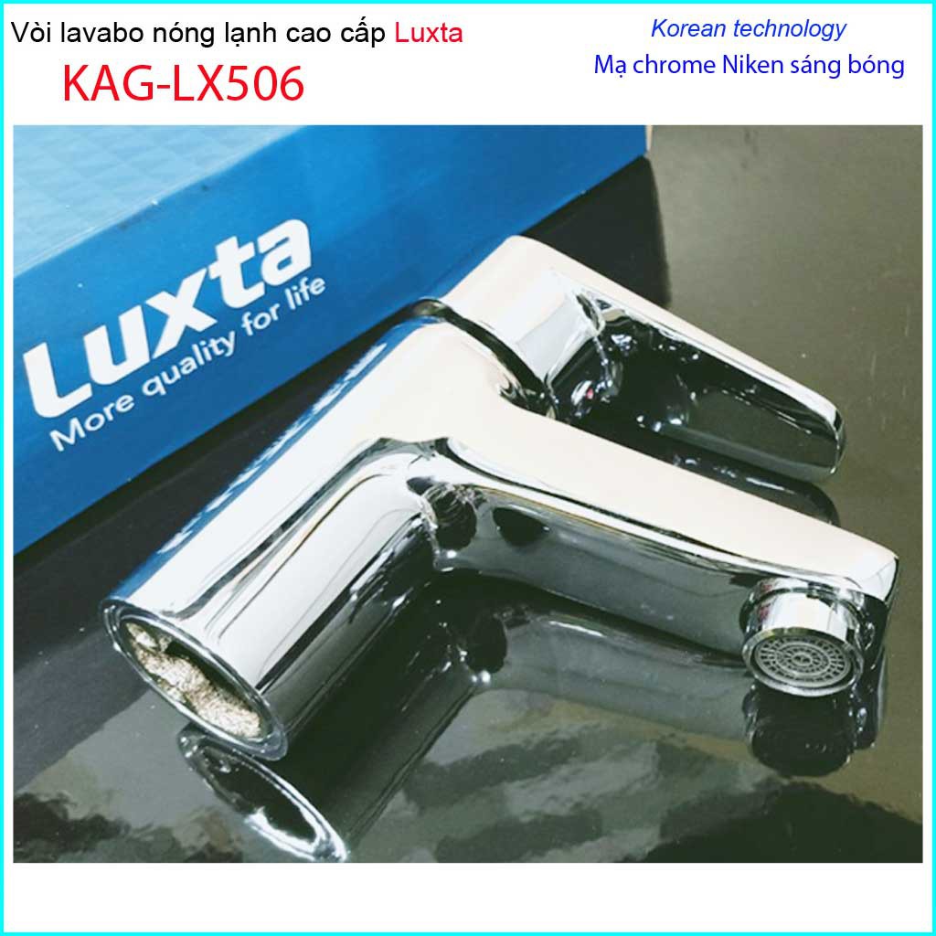 Vòi lavabo nóng lạnh Luxta KAG-LX506, vòi chậu nước mạnh thân tròn giá tốt chất lượng tuyệt vời siêu bền