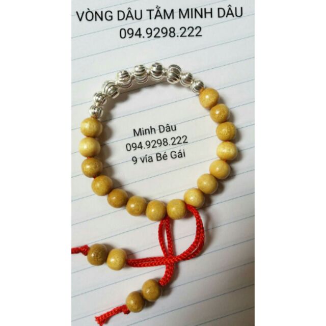 Vòng dâu 9bi bạc bé gái