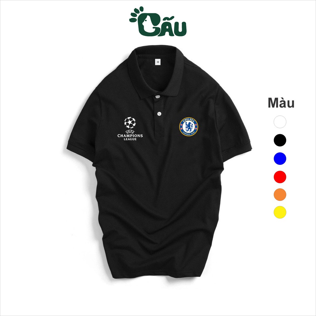 Áo thun Polo GẤU 194 Real - Barcelona - VietNam - Cheleas Unisex vải cá sấu Poly co dãn 4 chiều dày dặn form gerular fit