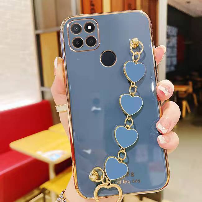 Ốp Điện Thoại Silicon Mềm Gắn Dây Đeo Hình Trái Tim Cho OPPO F5 F7 F9 F11 F11 Pro F15