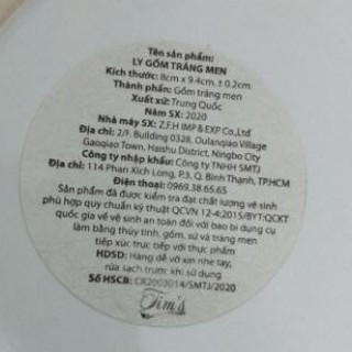 Ly sứ trắng trơn/ có hình