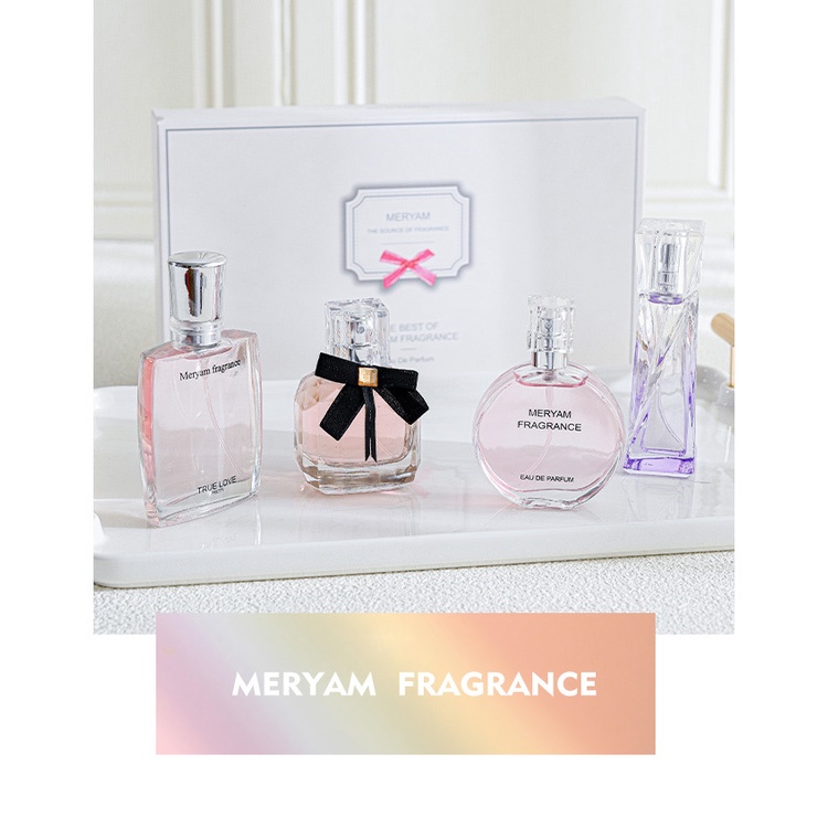 Bộ Quà Tặng Nước Hoa Nữ MERYAM FRAGRANCE Cao Câp, Combo Quà Tặng Sét 4 Chai Nước Hoa Nữ Quyến Rũ Hương Thơm Dài Lâu