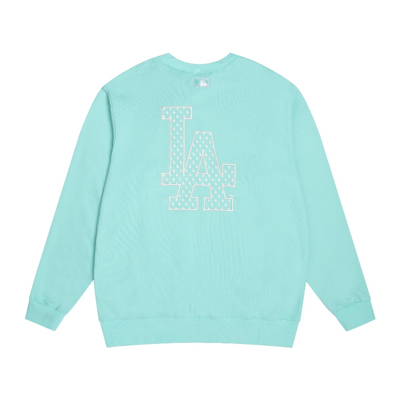 Hàng Spot! Áo Sweater Tay Dài Thêu Logo MLB Thời Trang Cho Nam Và Nữ