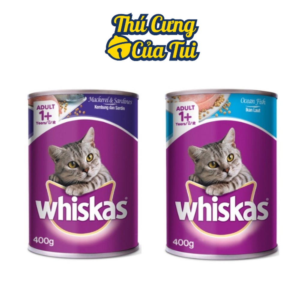 Pate Lon Whiskas Thức Ăn Cho Mèo Trưởng Thành 400g - Thú Cưng Của Tui