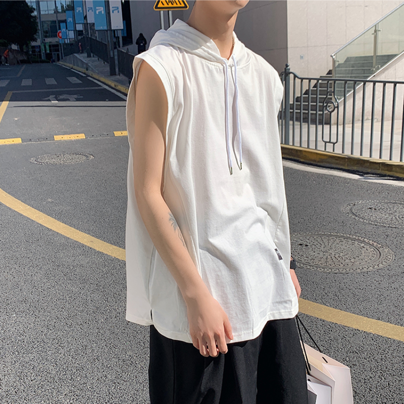 Áo hoodie không tay thời trang Hàn Quốc trẻ trung cá tính cho nam