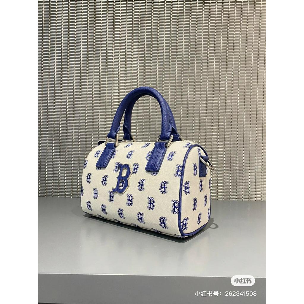 [Hàng loại 1] Túi MLB Classic Monogram Jacquard Boston Bag S Boston Red Sox L.Beige