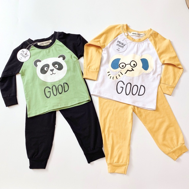 Sale! Bộ dài tay Minky Mom hình ngộ nghĩnh