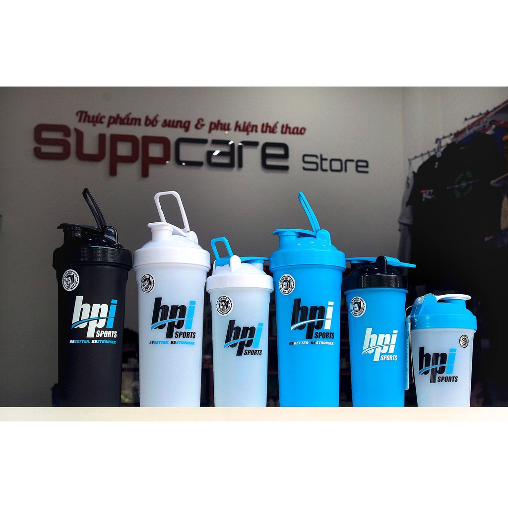 Bình Lắc Shaker BPI Sports Standard Shaker Có Quai 500ml - 800ml - 1200ml - Chính Hãng