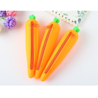 Túi bút cà rốt silicone
