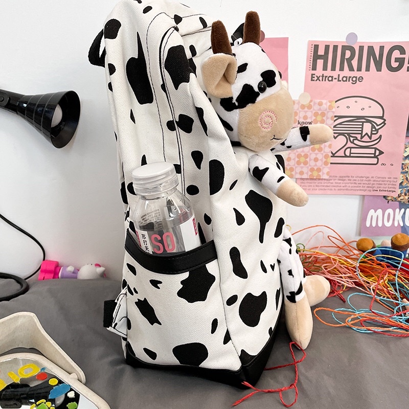 Balo bò sữa chất đẹp đáng yêu đi chơi đi học