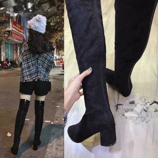 Boot đùi kéo khoá sau( Hàng có sẵn bao giá )