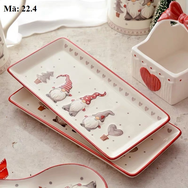 Cốc đĩa hình ông già Noel, quà tặng Giáng sinh, ly tách uống nước: 22.4