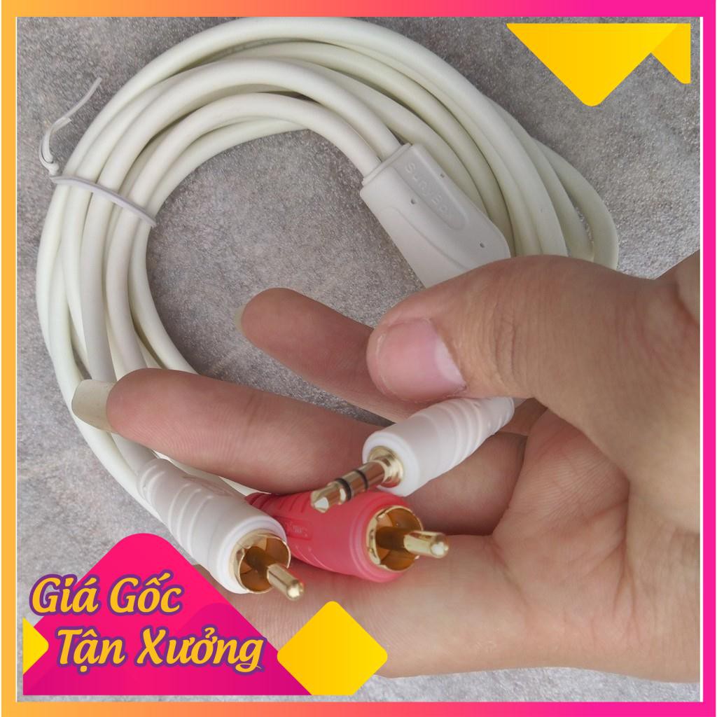 Dây kết nối âm thanh 1 đầu 3.5 ra hoa sen
