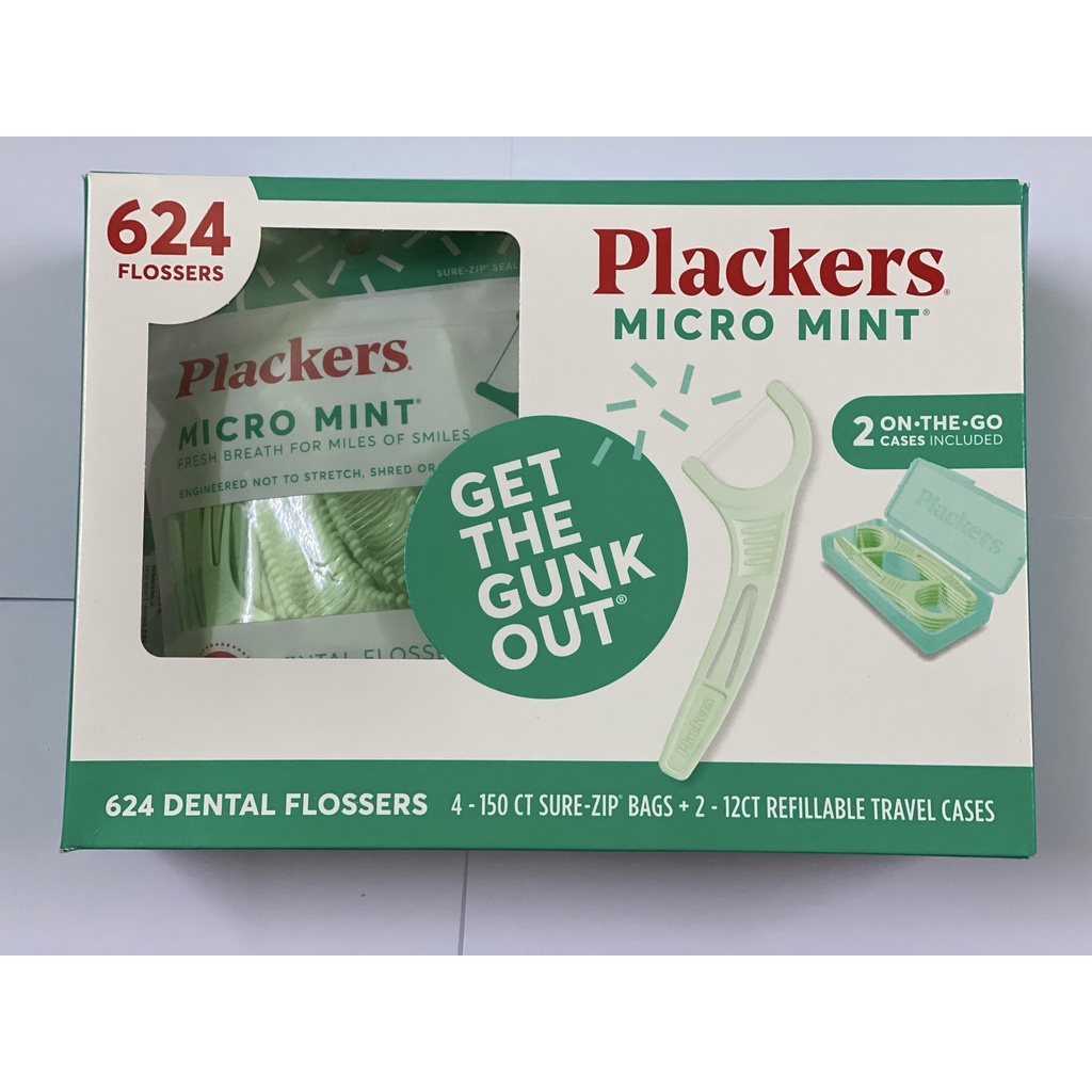 Tăm Chỉ Nha Khoa Plackers Micro Mint Dental Flossers 624 cây - Mỹ