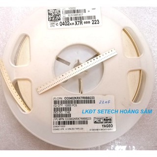 Tụ dán 0402 SMD  (20 con) các trị số 1pF~33nF