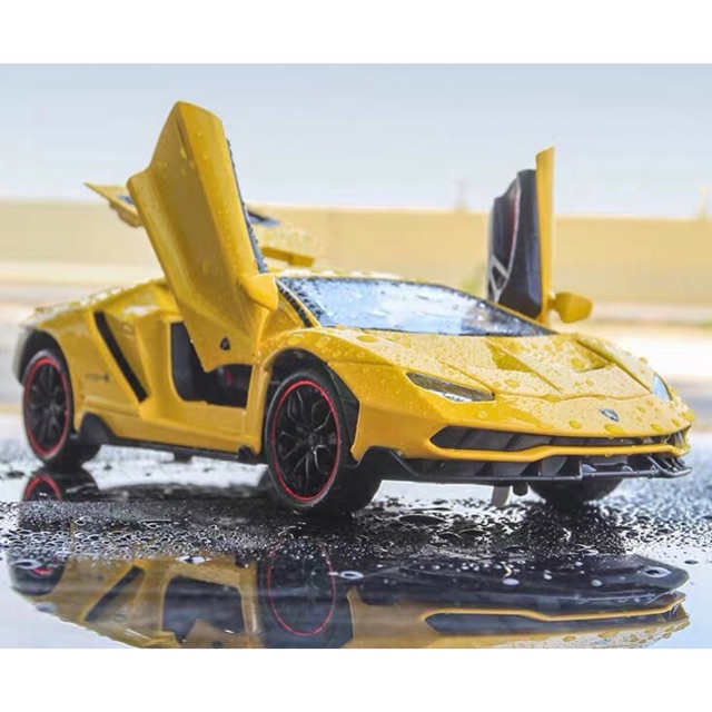 Có sẵn  Mô Hình Xe Kim Loại 1:24 Lamborghini LP770-4  Vàng Đen Đỏ