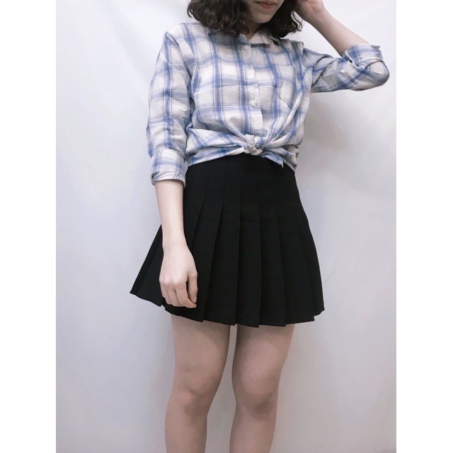 Chân váy xòe full màu Chân Váy ngắn Tennis kẻ caro xếp ly dáng xòe Hàn Quốc chất liệu kaki mềm đẹp (Ảnhật chụp cận chất) | BigBuy360 - bigbuy360.vn