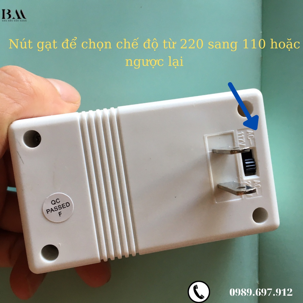 Bộ Chuyển Nguồn Điện 2 Chiều Từ 220v Sang 110v Hoặc 110v Sang 220v Công Suất 100w