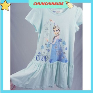 Váy thun bé gái chất cotton thoáng mát thấm hút mồ hôi