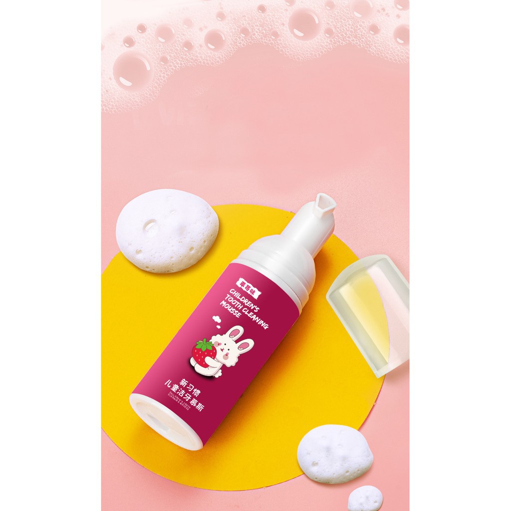 Kem đánh răng tạo bọt nuốt được BAIMEISI nội địa Trung, chống sâu răng hương dâu và hương cam 60ml