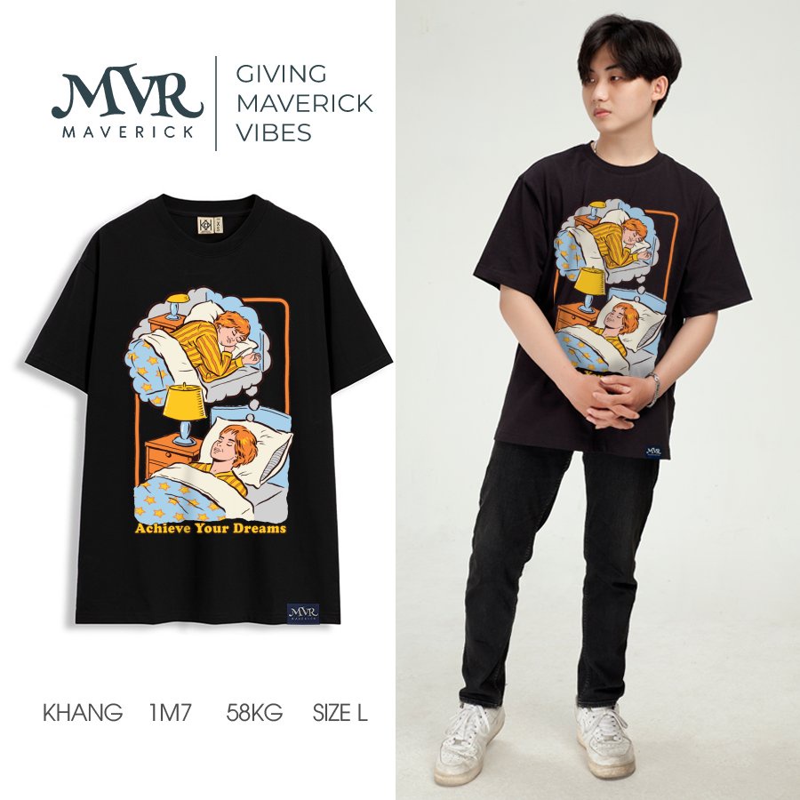 Áo thun unisex style Mỹ nam nữ tay lỡ Cotton thoáng mát loạt phim kinh dị Giấc mơ của chàng trai MVR KK3863