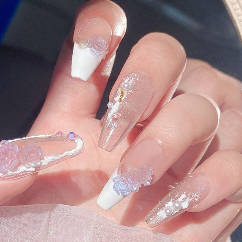 Phụ Kiện Trang Trí Móng Tay Hình Hoa Bằng Resin DIY