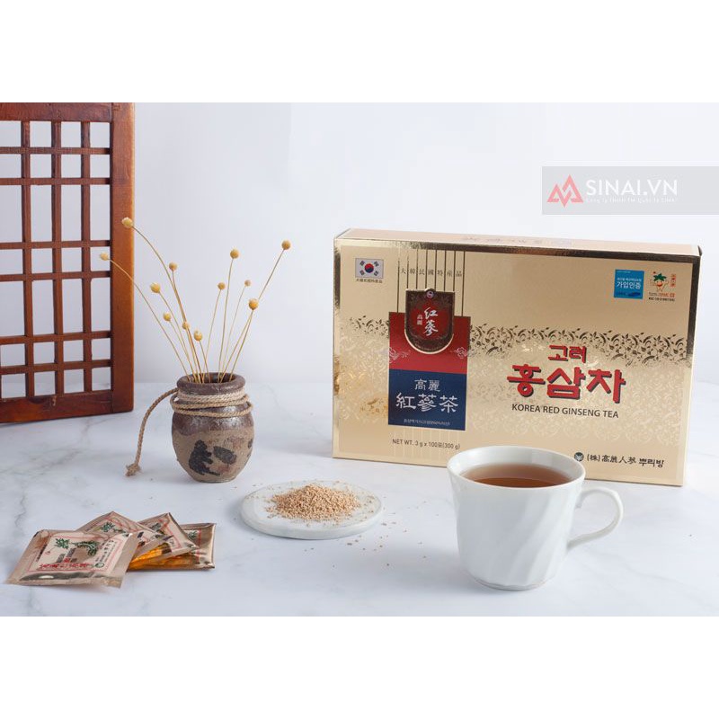 [Chính hãng] Hộp 100 gói Trà Hồng Sâm Hàn Quốc Korea Red Ginseng Tea