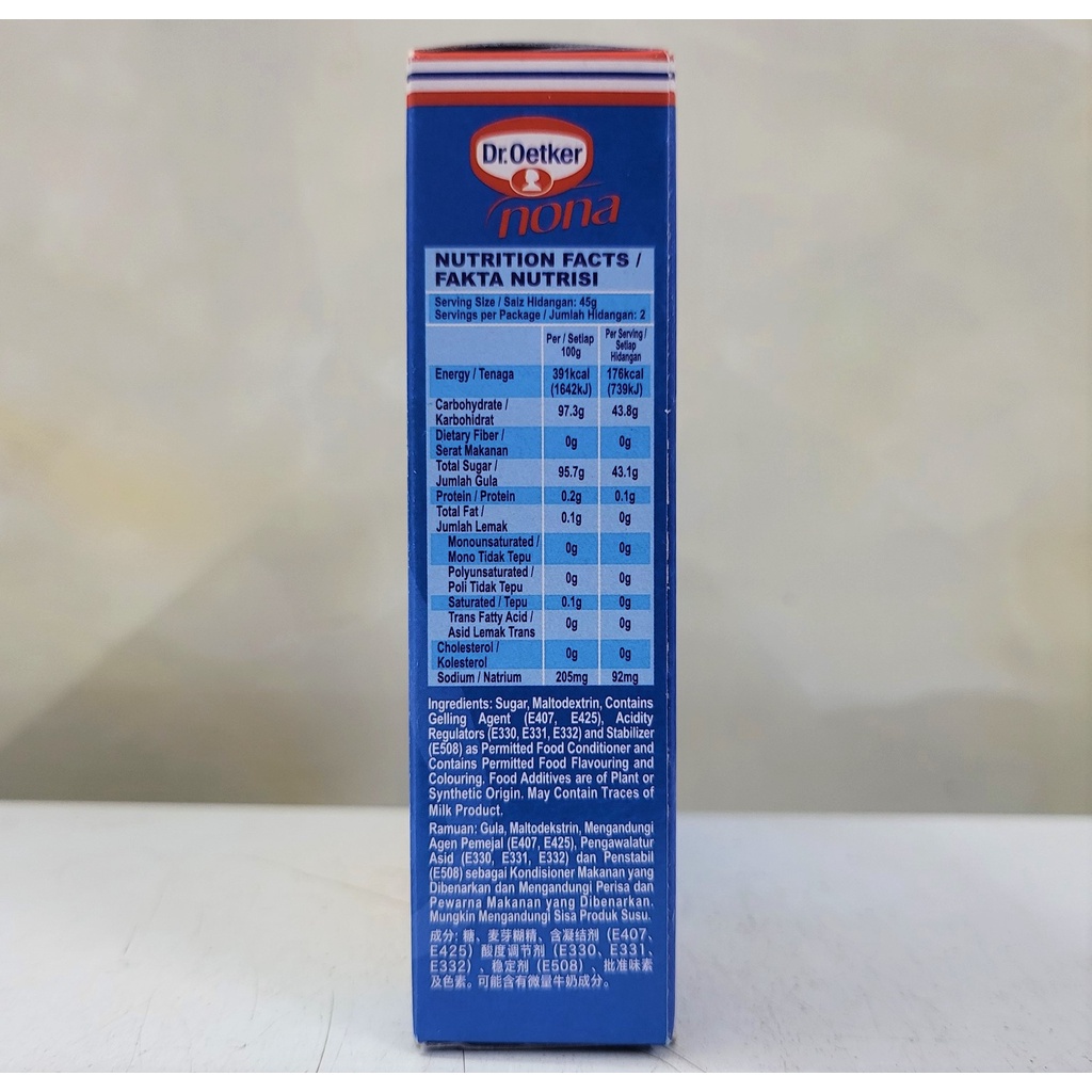 [Hộp 90g – CAM ] BỘT THẠCH RAU CÂU HƯƠNG CAM [Malaysia] DR OETKER Crystal Jelly Mix Orange (halal) (ttdt)