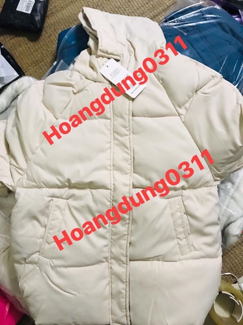 Áo khoác phao nữ cổ lông trơn | BigBuy360 - bigbuy360.vn