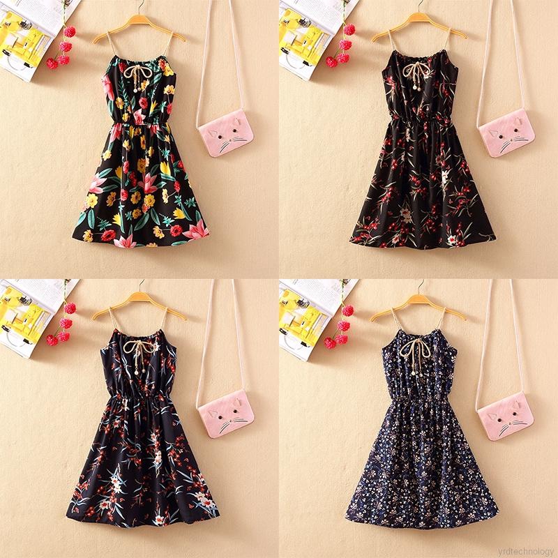 Đầm Nữ Đi Biển In Họa Tiết Hoa Phong Cách Bohemian Thời Trang