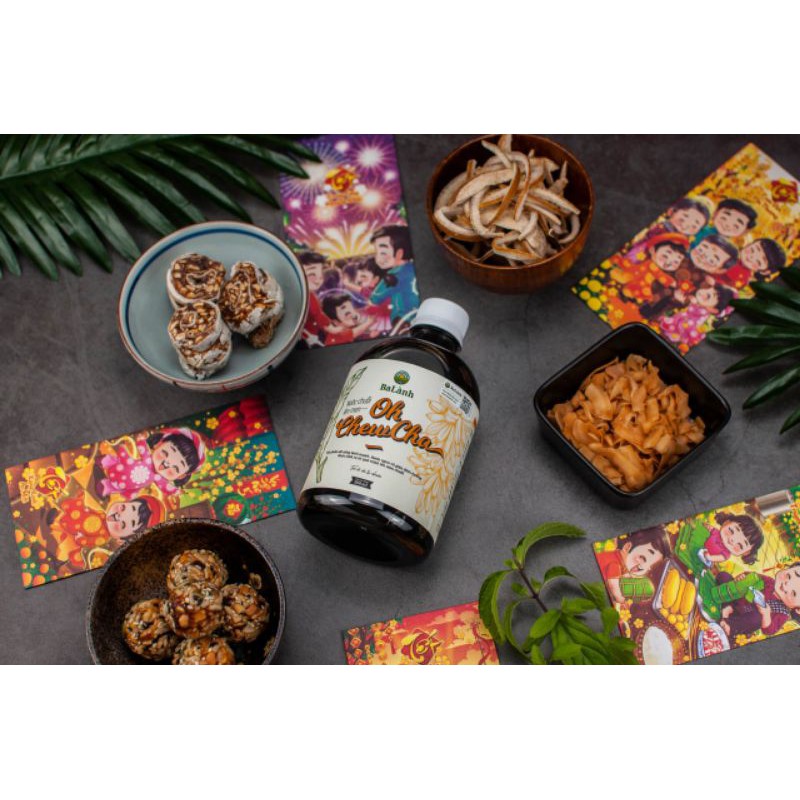 Nước trái cây lên men vị chuối Oh Chewcha (chai 500ml)