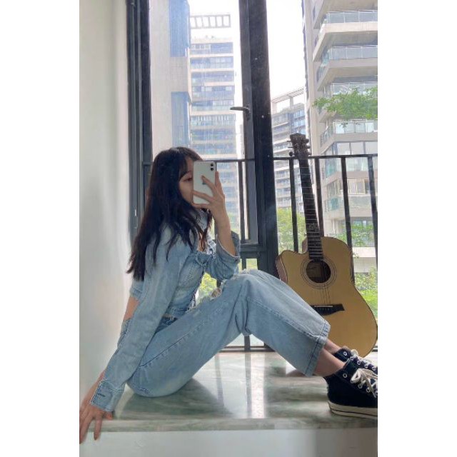 Áo sơ mi jeans Lisa Thanh xuân có bạn 2