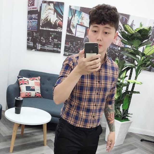 Áo SơMi Nam Kẻ Sọc Dài Tay Cotton Kiểu Dáng Hàn Quốc Công Sở Giản DịÁo sơ mi lụa , Aó Sơ Mi Nam Cao Cấp,
