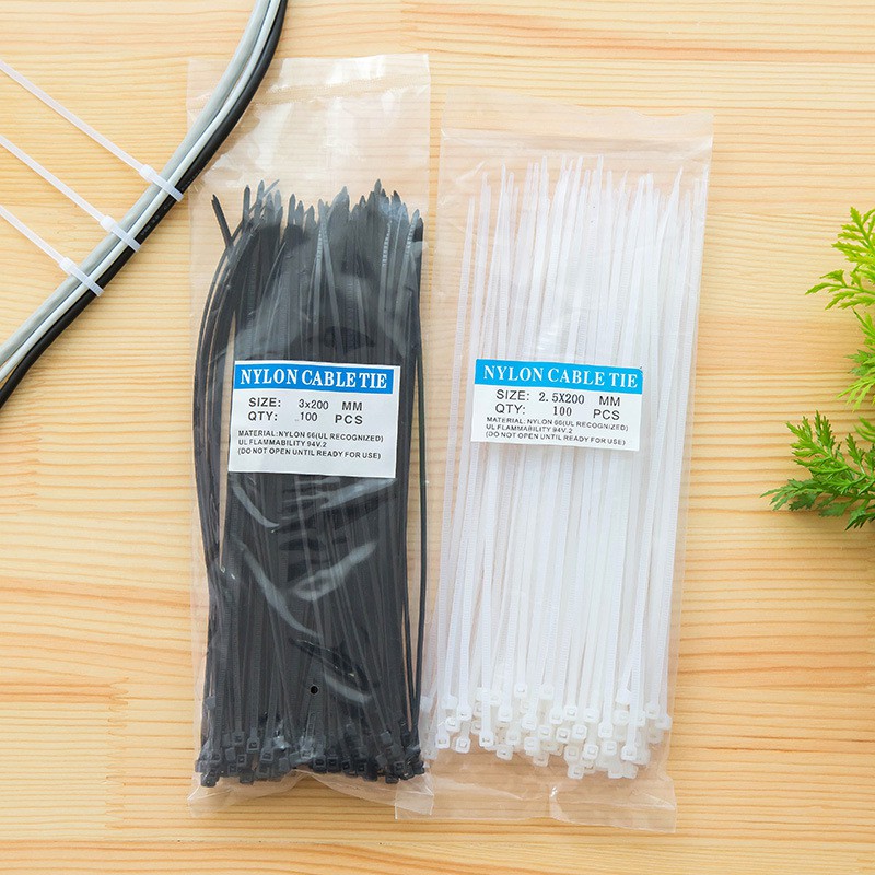 [HÀNG CÓ SẴN] Bịch 100 Cái Dây nylon Buộc Dây Cáp Đồ Đạc Chuyên Dụng Dây Rút Nylon Tiện Lợi