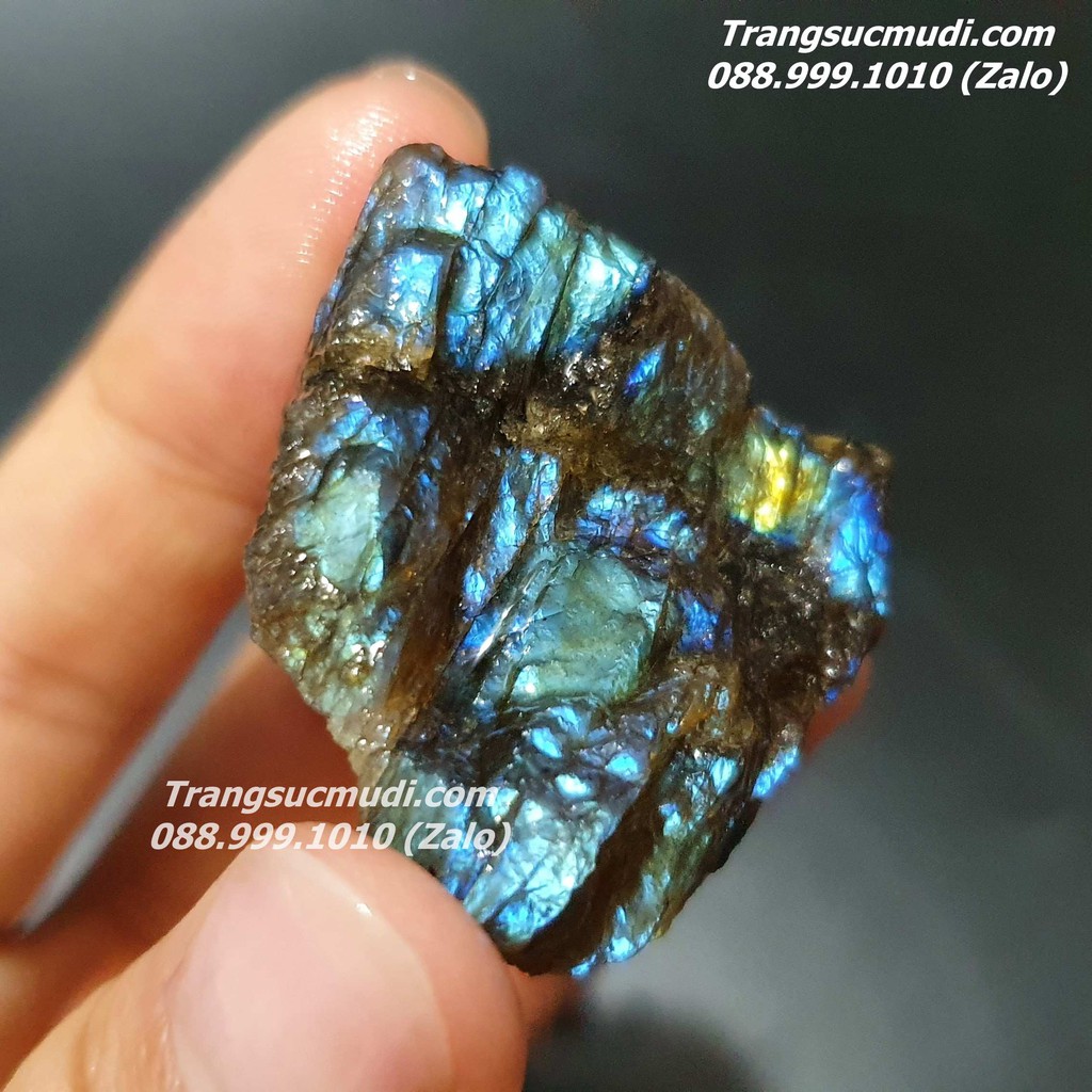 ĐÁ THÔ TỰ NHIÊN - ĐÁ XÀ CỪ LABRADORITE HÀNG ĐẸP