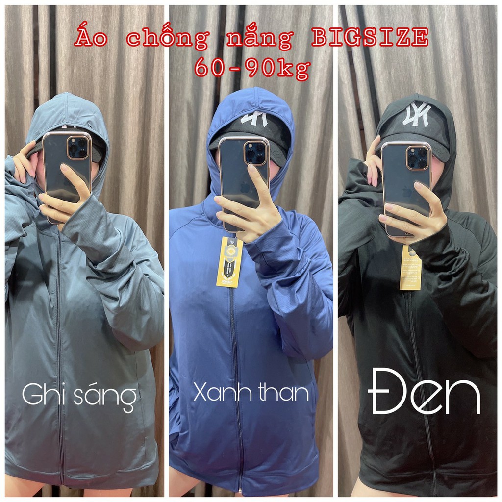 BIGSIZE Áo chống nắng thông hơi 60-90kg unisex hàng vnxk