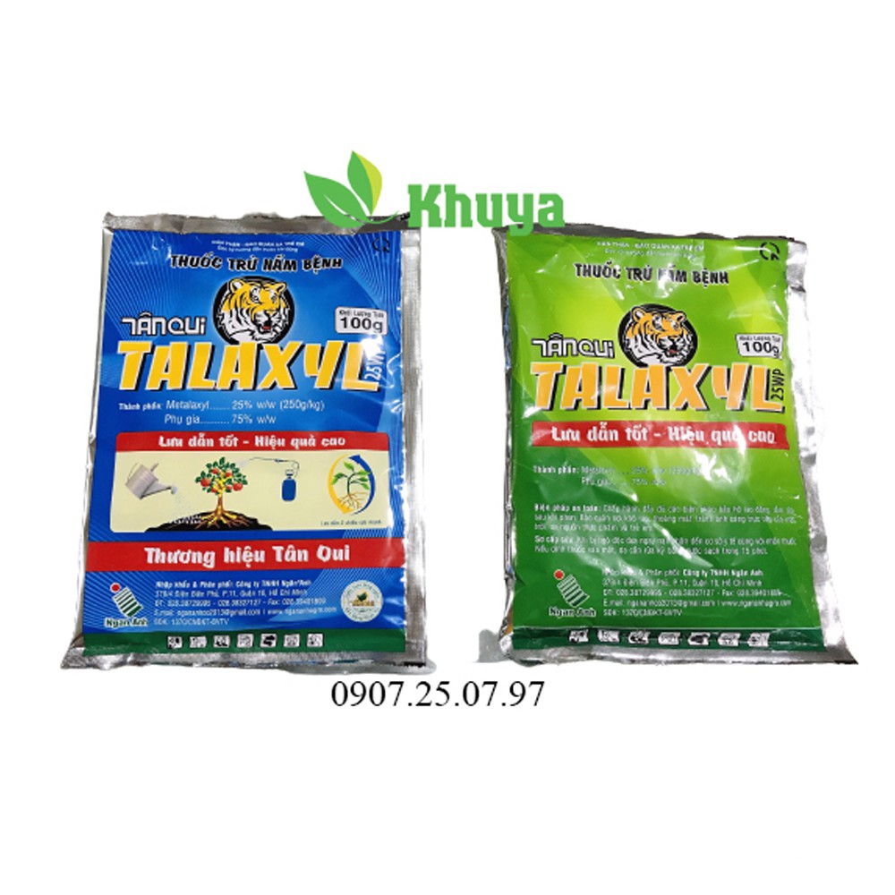 Thuốc trừ nấm bệnh Talaxyl 25WP Tân Qui 100gr Mataxyl cũ