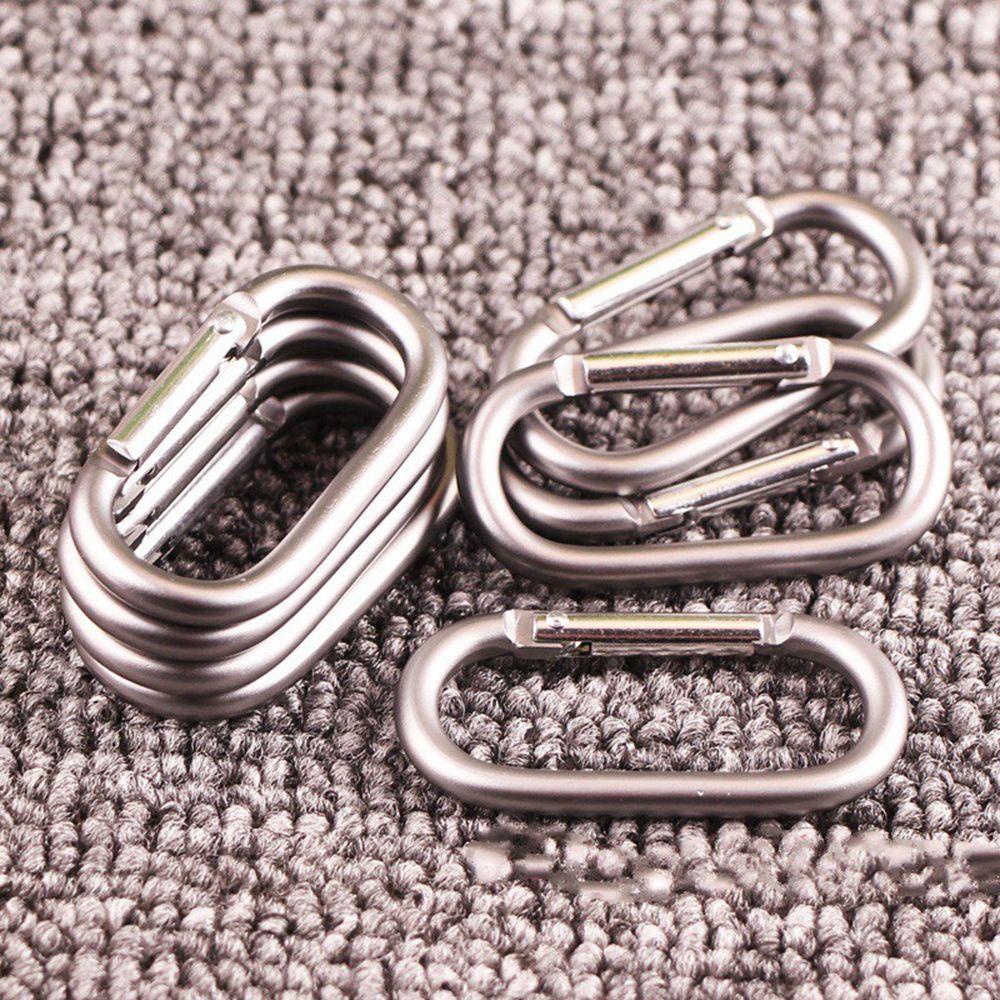 Móc Khóa Carabiner Bằng Kim Loại Dùng Đi Cắm Trại Leo Núi Tiện Dụng