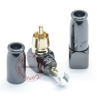 Jack hàn dây AV cong 2 chiếc - Đầu hàn dây hoa sen