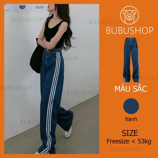 Quần bò nữ, quần bò cullotes nữ, quần bò nữ ống rộng kiểu dáng thể thao ulzzang BUBUSHOP