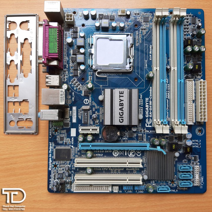 Main giga G41 combo socket 775 - Bo mạch chủ Gigabyte G41 combo hỗ trợ DDR2, DDR3